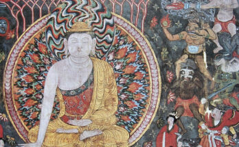Attack of Mara, 10th century, Dunhuang